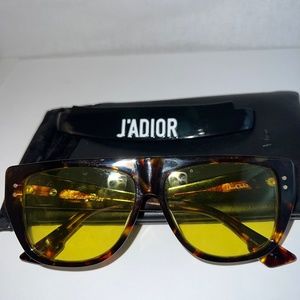 Christian Dior J'ADIOR DiorClub2 Sunglasses With Visor - Tortoise/Yellow - RARE!